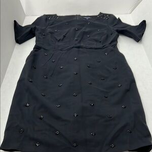 Lands' End Black  Dress with Bead Accents